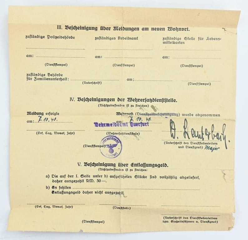 German Wehrpass 'Walter Hahn'