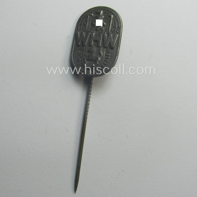 WHW- (ie. 'Winterhilfswerke'- ie. 'Opferschiessen'-) related commemorative lapel-pin entitled: 'WHW - 1938'