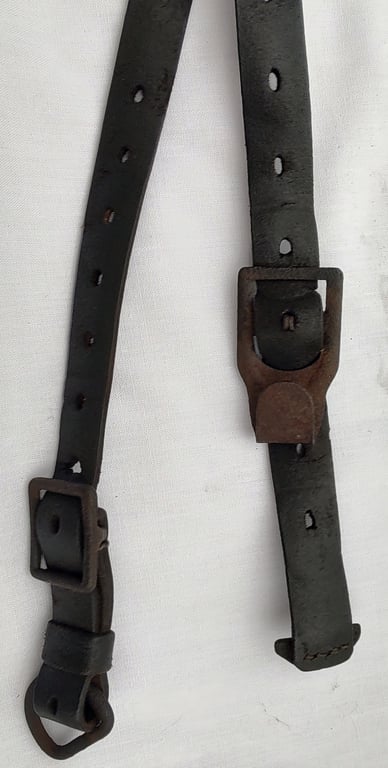 Wehrmacht leather Y-straps ‘Koppeltragegestell’ with RBNr.
