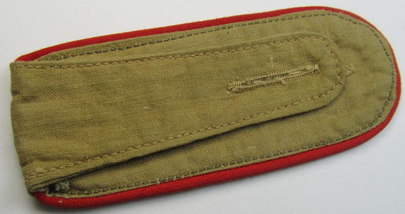 Neat - albeit regrettably single - WH (Luftwaffe) 'tropical-issue' shoulderstrap (as was specifically intended for usage on the tropical-shirts ie. tunics) as was specifically intended for a: 'Soldat der Flakartillerie-Truppen'