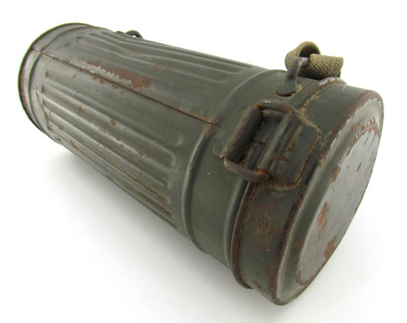 Wehrmacht Gasmask Cannister With Straps