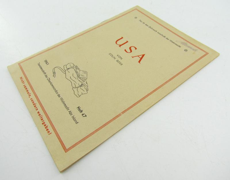 Wehrmacht USA  America booklet army publication 1941