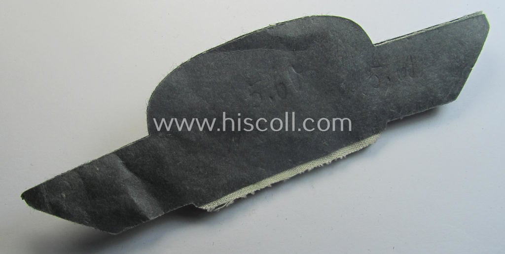 'Virtually mint- ie. unissued', WH (Luftwaffe), hand-embroidered- cap-wreath ie. cocarde, as was intended for a 'Luftwaffe' officers'-type visor-cap (ie. 'Schirmmütze')