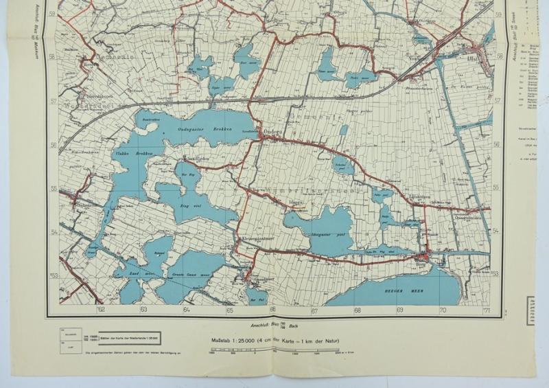 German Mapcard of 'Bolsward' Holland