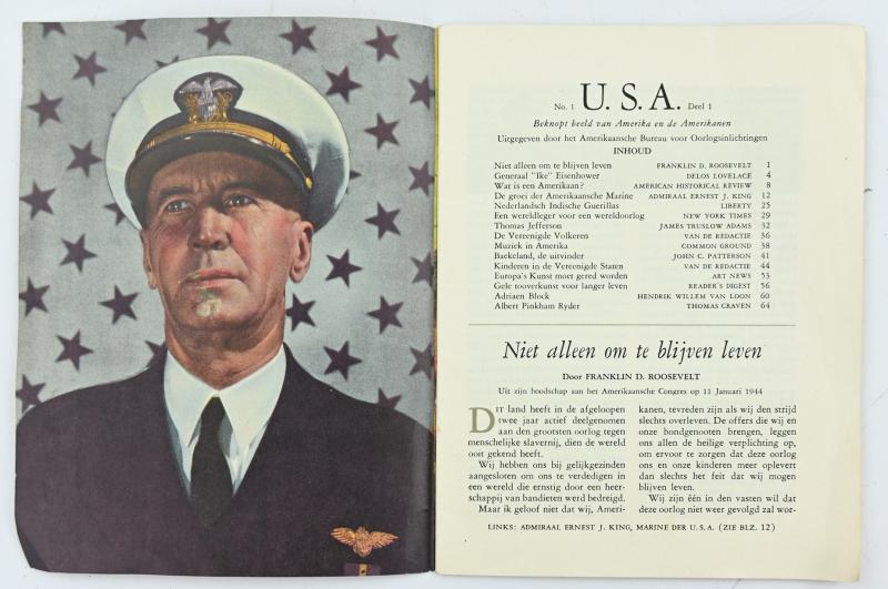 Dutch WW2 Booklet 'USA'