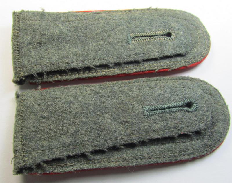 Superb - albeit minimally mis-matched! - pair of WH (Heeres), early- (ie. mid-) war-period so-called: 'M41/M43'-styled, NCO-type 'cyphered' shoulderstraps for usage by an: 'Oberwachtmeister der Art.-Truppen u. Mitglied einer Artillerieschule'