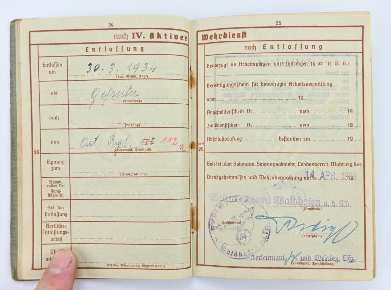 German WH Wehrpass Robert Meier KIA Wolchow