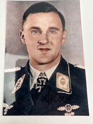 German post-war photo with orginal  signature "Adolf Dickfeld"
