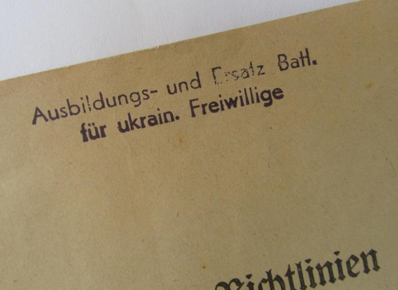 Interesting - and most certainly not often encountered! - WH (Heeres/LW) (ie. Waffen-SS-/Ukrainian-volunteer-) related- medical-instruction-manual entitled: 'Richtlinien für die Behandlung von Geschlechtskrankheiten' and/or dated: '1. März 1943'