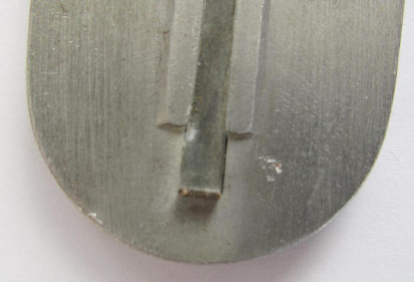 Superb - and rarely encountered! - commemorative, aluminium-based, DAF-related 'tinnie' being a non-maker-marked example aka: 'Offizielles Abzeichen der Teilnehmerdelegation am Abkommen Dr. Ley - Cianetti, 1937'