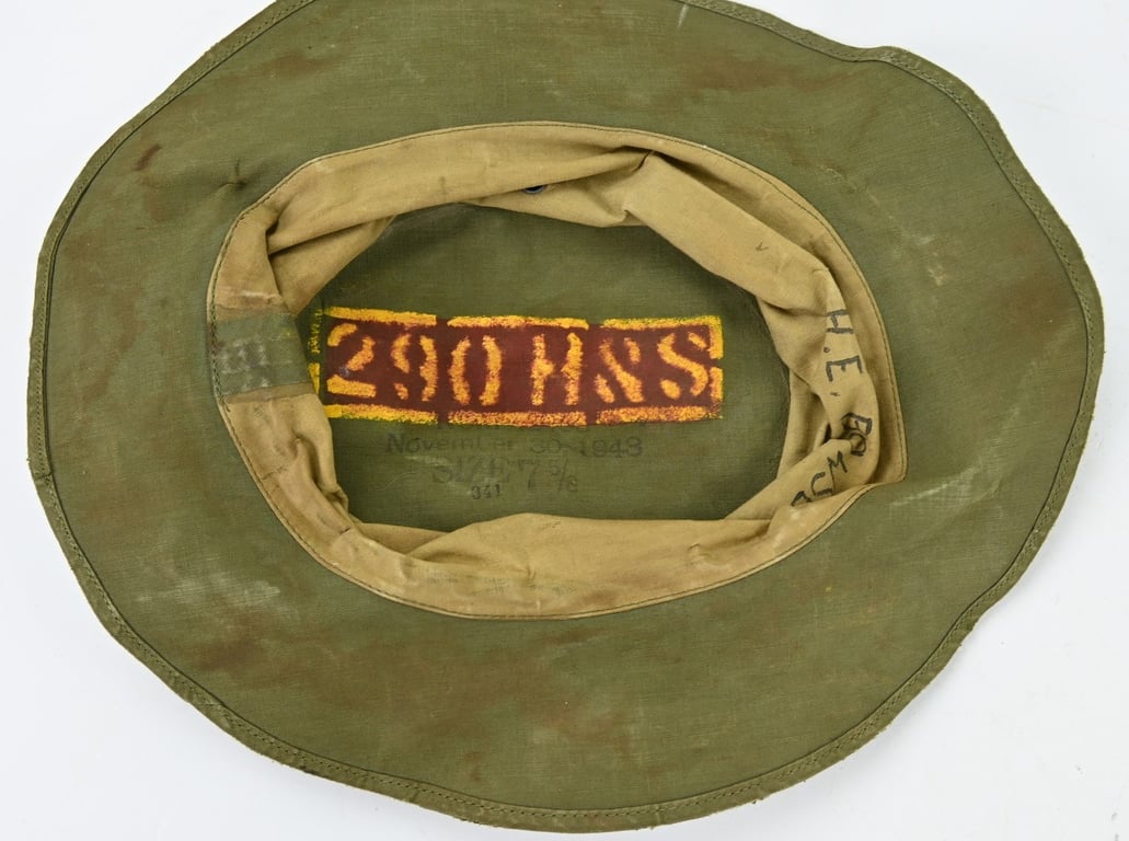 US WW2 Daisy Mae HBT Hat 1943 290th Infantry Regiment