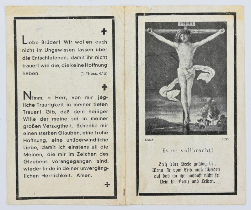 German Deathcard 'Xaver Grambihler'