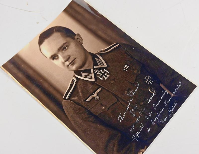 Signature of Wehrmacht Heer KC Recipient 'Günter Halm' LARGE SIZE PORTRAIT PICTURE