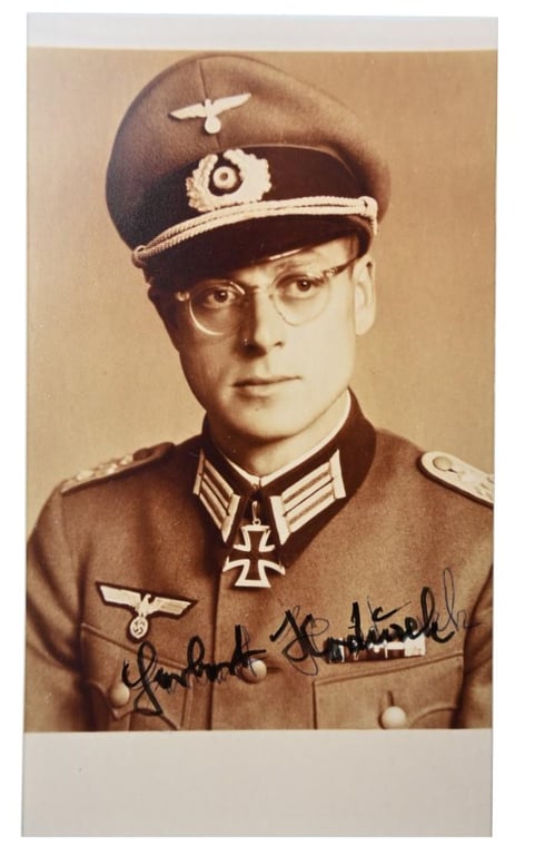 Signature of Wehrmacht Heer KC Recipient 'Herbert Hodurek'