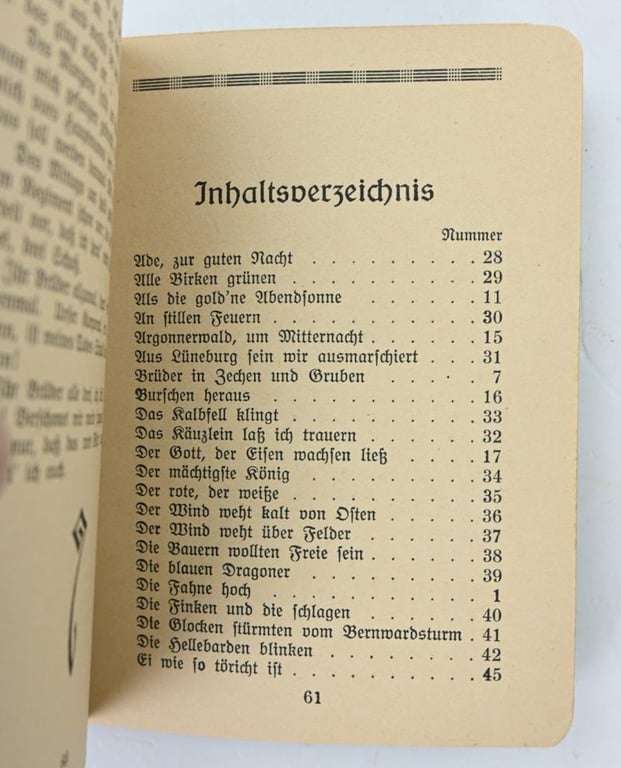 German Hitler Youth Songbook 'Durch Kampf v. Arbeit zum Licht'