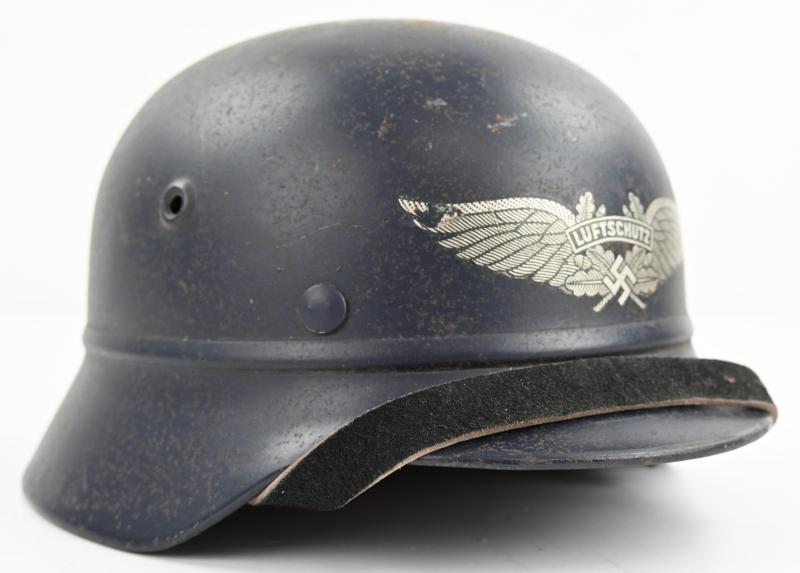 German M35 Luftschutz Beaded Helmet