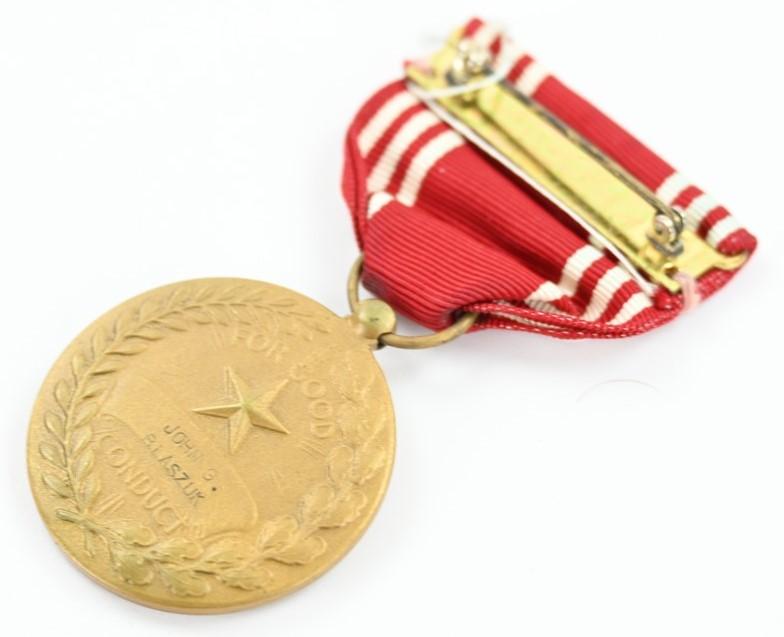 US WW2 Named Good Conduct Medal in Box