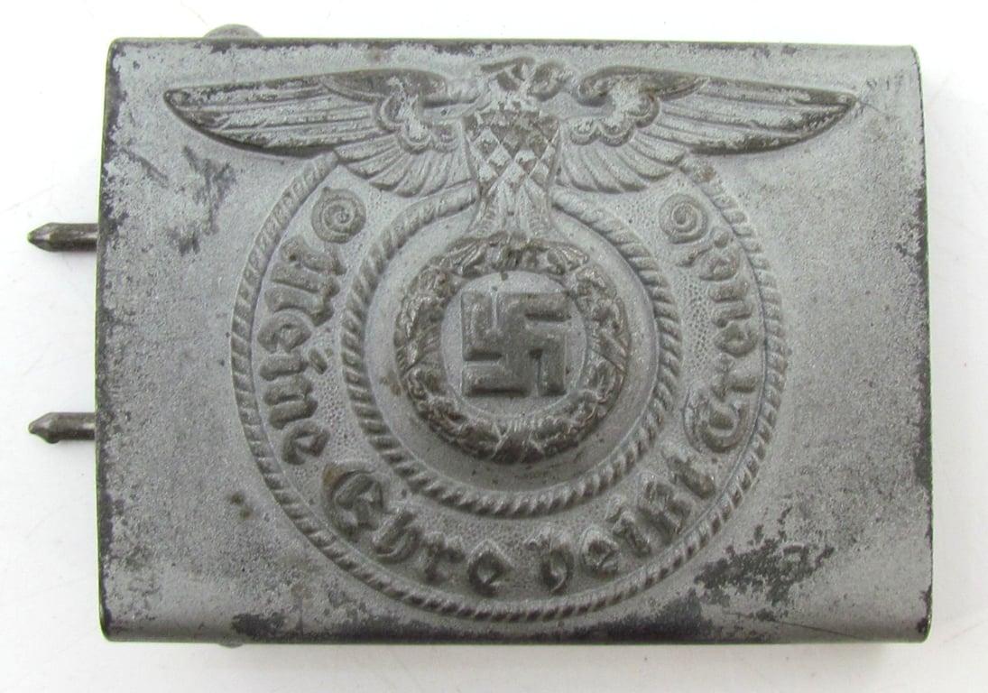 Waffen-SS Steel Belt Buckle – RZM 155/43 SS