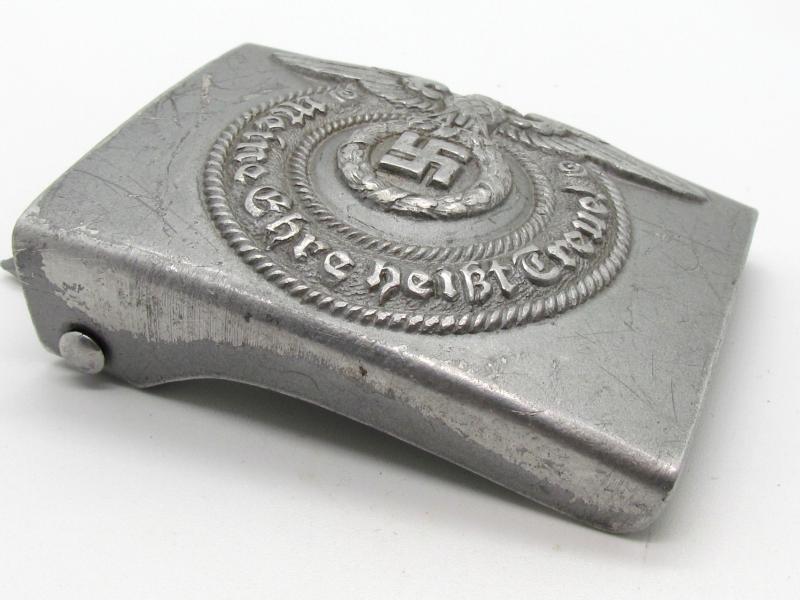 Waffen-SS Aluminum Belt Buckle - RZM 36/40 SS
