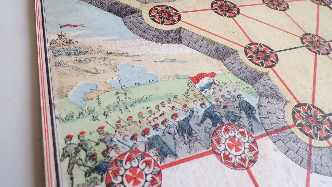 Rare 1870s German Military Siege Game
