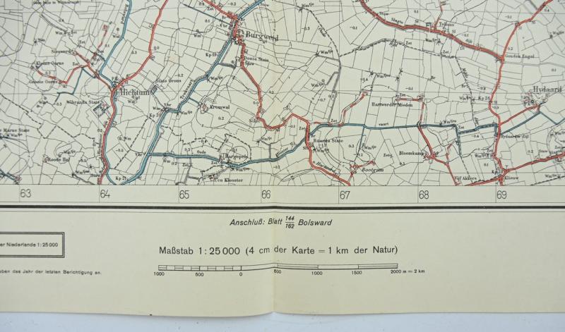 German Mapcard of 'Tjum' Holland