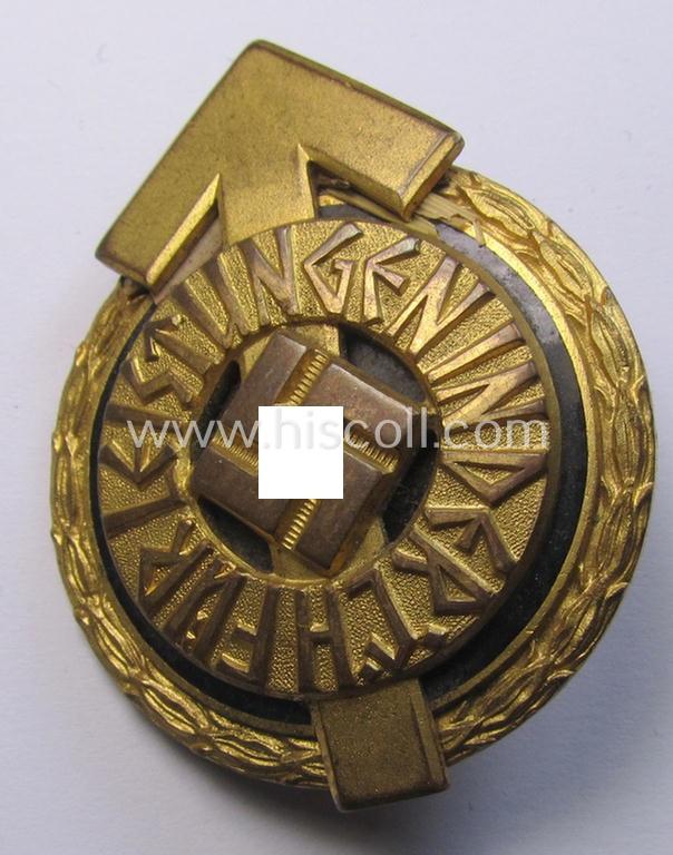 Stunning - and scarcely encountered! - 'Buntmetall'-based (and serial-numbered!) 'HJ'-related so-called: 'HJ-Führer-Sport-Abz.' being a maker- (ie. 'RzM M1/101' or: 'G. Brehmer'-) marked, example that comes in a hardly used- nor worn, condi...