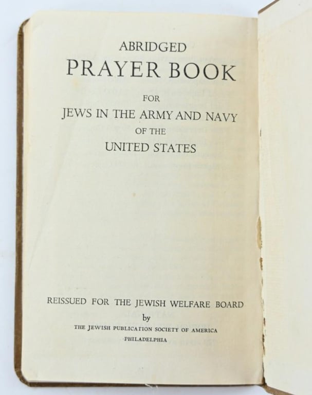 US WW2 Jewish Prayer Book