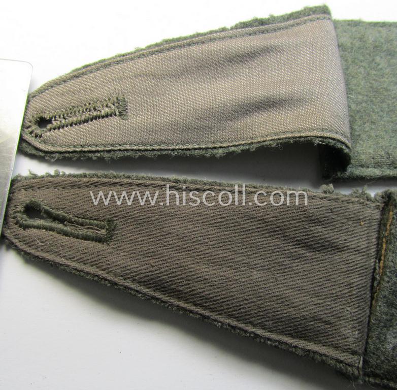 Attractive - albeit minimally mis-matched - pair of 'cyphered'- (and I deem early- ie. mid-war-period) WH (Kriegsmarine) enlisted-mens'-type shoulderstraps as was intended for usage by a: 'Soldat eines Küsten-Artillerie-Abteilungs'