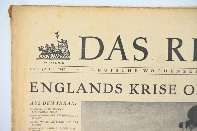 German Newspaper “Das Reich” March 1942