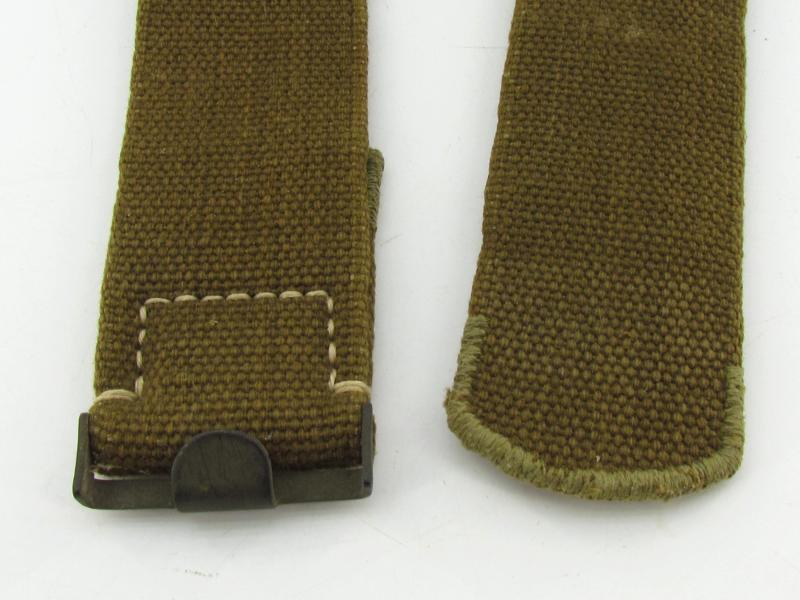 Wehrmacht ‘Afrikakorps’ tropical webbing belt with canvas tongue