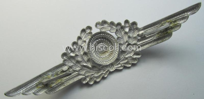 WH (Luftwaffe) related (and aluminium-based!) visor-cap-cocarde (ie. 'Schirmmützenkokarde für Uffz. u. Mannschaften der Luftwaffe) being a very nice example that comes in a 'virtually mint- ie. unissued'-, condition