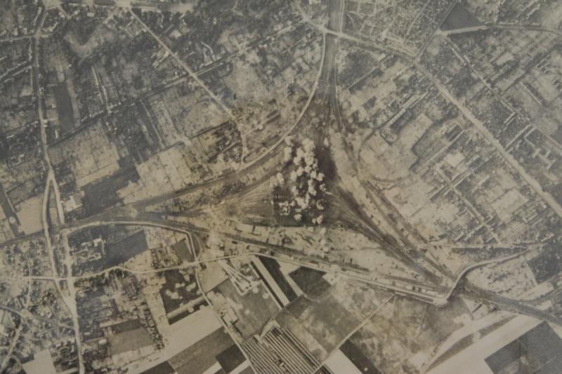 British WW2 Bombing Picture Trainstation Douai France