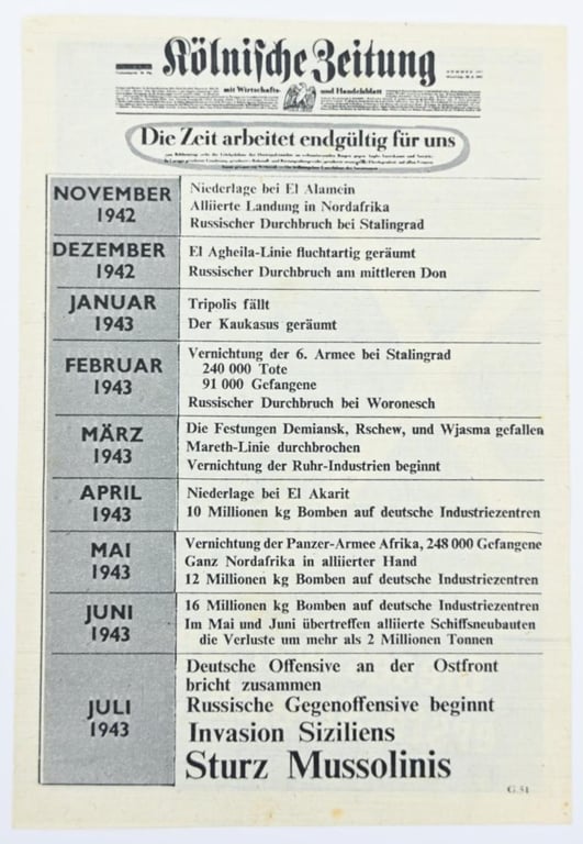 Allied WW2 Droppingsflyer 'Erste Streich'
