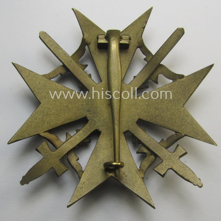 Stunning - just moderately worn but nevertheless fairly rarely encountered! - 'Spanienkreuz mit Schwerten in Bronze' being a clearly maker- (ie. 'L/13'-) marked example that was produced by the maker (ie. 'Hersteller') 'Paul Meybauer'