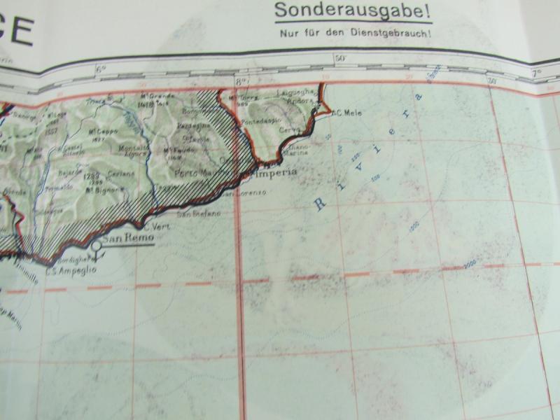Luftwaffe Navigation Map Nice France 1935  ( SCHWERTER ZU PFLUGSCHAREN)
