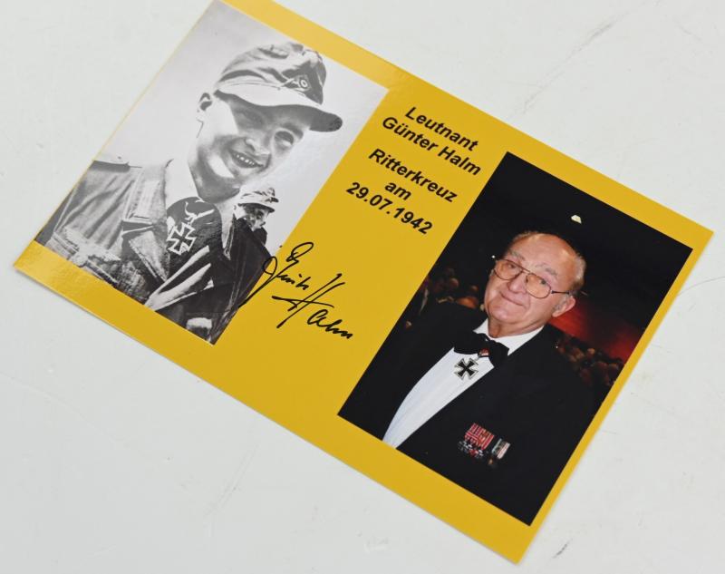 Signature of Wehrmacht Heer KC Recipient 'Günter Halm'