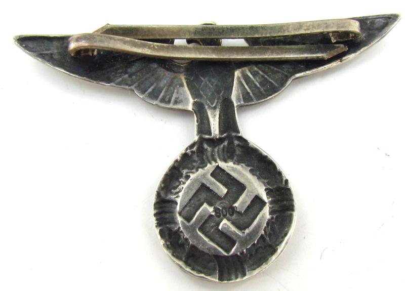 Early political SS/SA Leader's Cap Eagle in Silver (800)