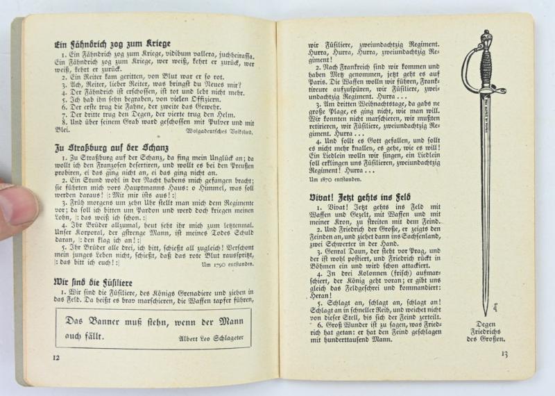 German WH Songbook 'Morgen Marschieren Wir'