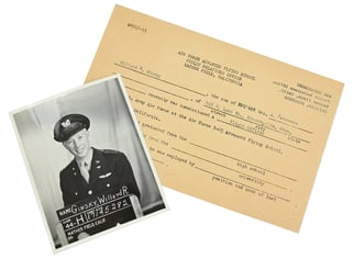 USAAF WW2 Promotion Papers with Picture