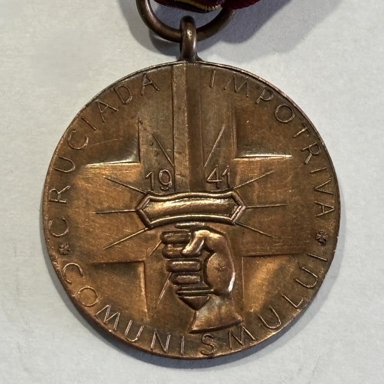 Romanian Eastern Front “Crusade Against Communism” Medal "L/58" Rudolf Souval