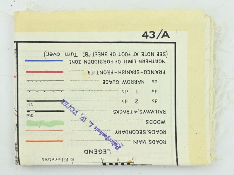 USAAF WW2 Pilot Escape Map 43A/B