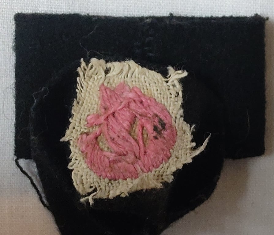 Pair of early WH (Heeres) Panzer Eisenbahn Armoured train gunners slip on cyphers