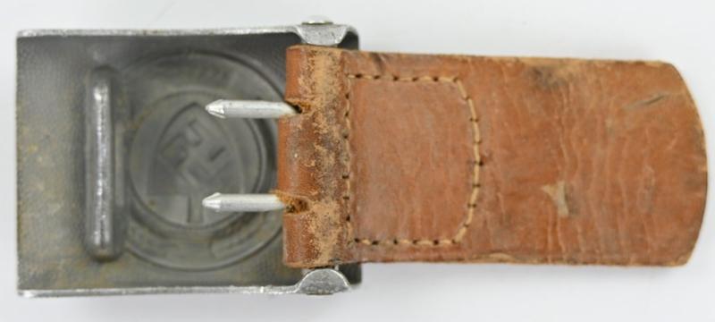 German RAD Beltbuckle with leather tab