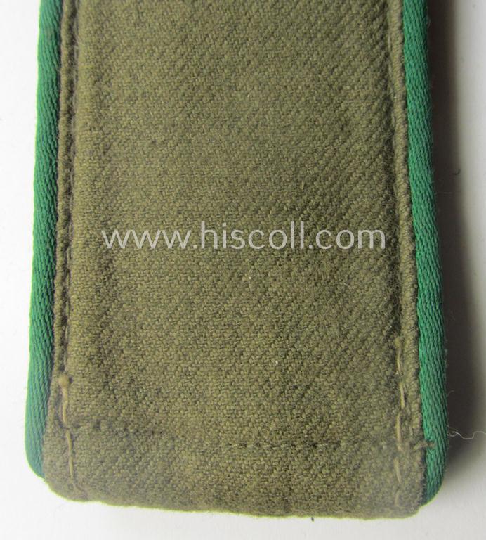 Regrettably single - but nevertheless rarely encountered! - WH (Heeres) 'tropical' (ie. truly 'DAK'-related!) EM-type shoulderstrap as was intended for a: 'Soldat der Jäger-Trpn.'