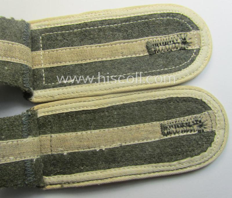 Pair of typical later-war-period- (ie. 'M44'-pattern) WH (Heeres) NCO-type shoulderstraps as was intended for usage by an: 'Unterfeldwebel eines Infanterie-Rgts.'