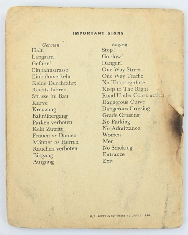 US WW2 Pocketguide to Germany