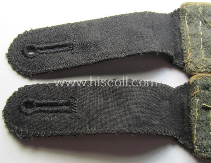 Pair of Waffen-SS NCO-type shoulderstraps as was intended for usage by a: 'Hauptscharführer' who served within the: 'Waffen-SS Infanterie-Truppen'