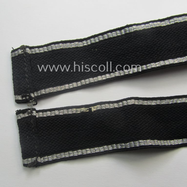 Moderately used- and/or worn Waffen-SS, 'RzM'-pattern, EM- (ie. NCO-) type cuff-title (ie. 'Ärmelstreifen') as was intended for a member of the: 5. SS-Panzer-Division "Wiking"