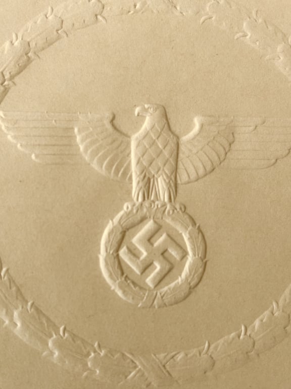 AUTHENTIC GERMAN WW2 INK SIGNATURE OF NAZI MINISTER JOACHIN VON RIBBENTROP.
