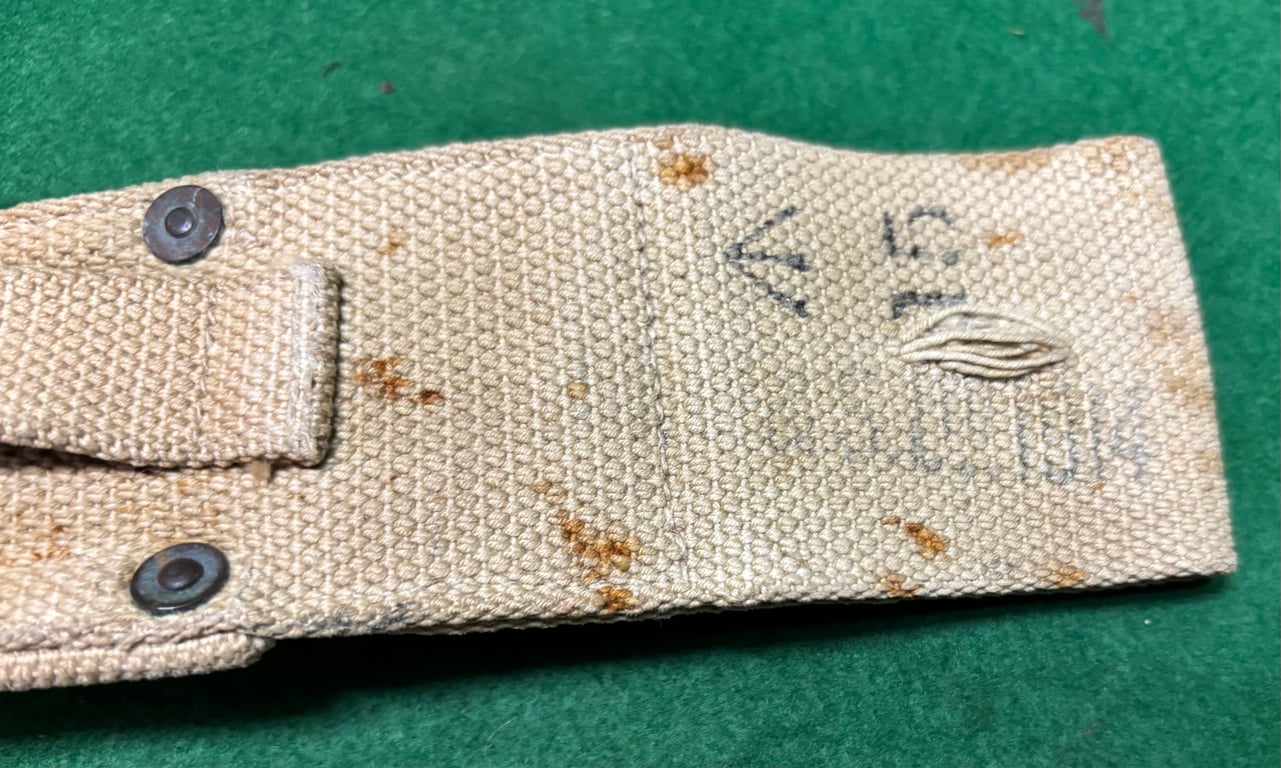 1908 Pattern Web Equipment Second Issue bayonet Frog Dated 1914